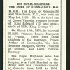 His Royal Highness the Duke of Connaught, K.G.