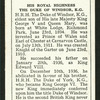 His Royal Highness the Duke of Windsor, K.G.