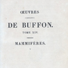 Half Title page, v. 14 Œuvres complètes de Buffon. Tome XIV.  Mammifères. (1)