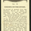 Girding on the sword.