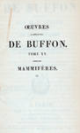 Half Title page, v. 15 Oeuvres complètes de Buffon. Tome XV.  Mammifères. (2)