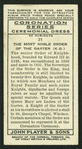 The Order of the Garter.