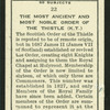The Order of the Thistle.