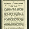 The Order of the Star of India.