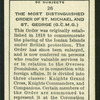 The Order of St. Michael and St. George.