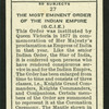 The Order of the Indian Empire.