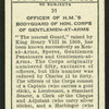 Officer of H.M.'s Bodyguard of Hon. Corps of Gentlemen-at-Arms.