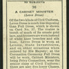 A cabinet minister.