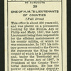 One of H.M.'s Lieutenants of Counties.