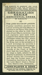 Lord Mayor of London.