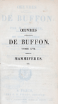 Half Title page, v. 16 Œuvres complètes de Buffon. Tome XVI.  Mammifères. (3)