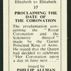 Proclaiming the date of the coronation.