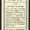 Lady Mary Cambridge.