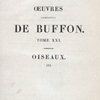 Half title page, v. 21 Oeuvres complètes de Buffon. Tome XXI. Oiseaux. (3)