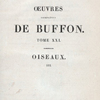 [Half title page, v. 21] Oeuvres complètes de Buffon. Tome XXI. Oiseaux. (3)
