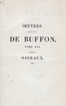 Half title page, v. 21 Oeuvres complètes de Buffon. Tome XXI. Oiseaux. (3)