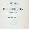 Half title page, v. 22 Œuvres complètes de Buffon. Tome XXII. Oiseaux. (4)