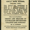 Fort Street Girls' High School.