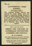 Canterbury High School.