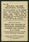 Newman College Melbourne, Victoria.