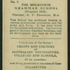 The Melbourne Grammar School.