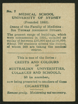 Medical School, University of Sydney.
