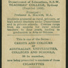 Teachers' College, Sydney.