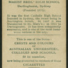 Marist Brothers' High School.