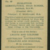 Hurlstone Agricultural High School.