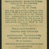 Hawkesbury Agricultural College, Richmond.