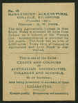 Hawkesbury Agricultural College, Richmond.