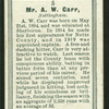 Mr. A.W. Carr.