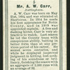 Mr. A.W. Carr.