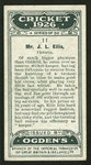 Mr. J.L. Ellis.