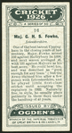Major G.H.S. Fowke.