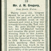 Mr. J.M. Gregory.