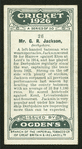Mr. G.R. Jackson.