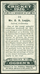 Mr. G.B. Legge.