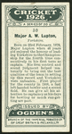Major A.W. Lupton.