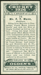 Mr. F.T. Mann.