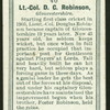 Lt. Col. D.C. Robinson.