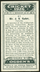 Mr. J.S. Ryder.