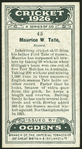 M.W. Tate.