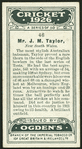 Mr. J.M. Taylor.