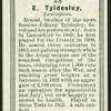 E. Tyldesley.