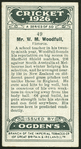 Mr. W.M. Woodfull.