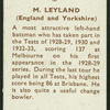 M. Leyland.