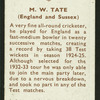 M.W. Tate.