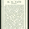 M. W. Tate (Sussex).