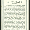 M. W. Tate (Sussex).